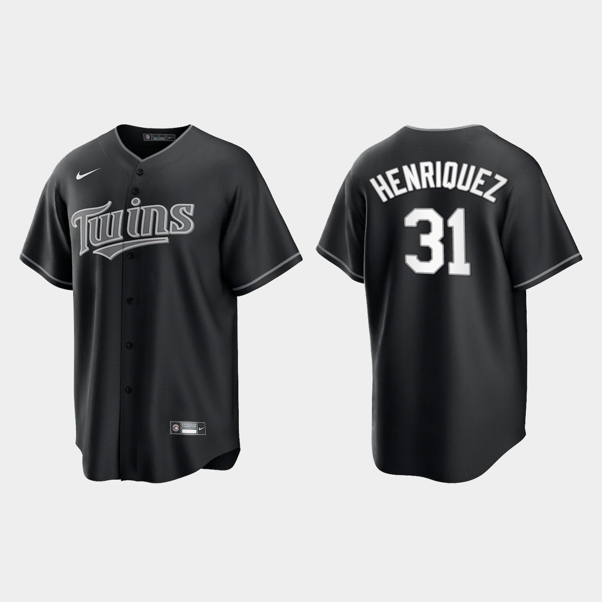 Minnesota Twins Ronny Henriquez Jersey - Black White
