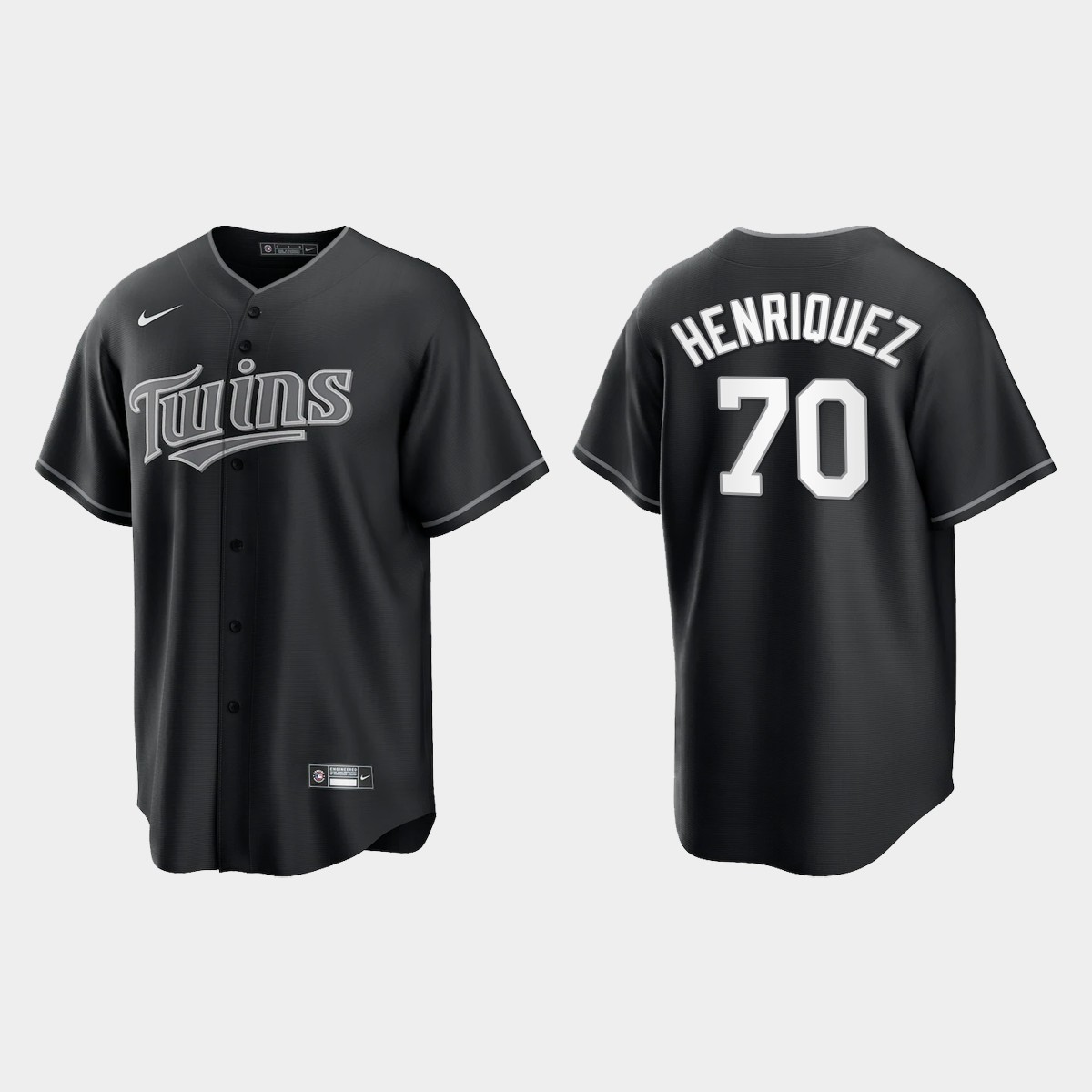 Minnesota Twins Ronny Henriquez Jersey - Black White
