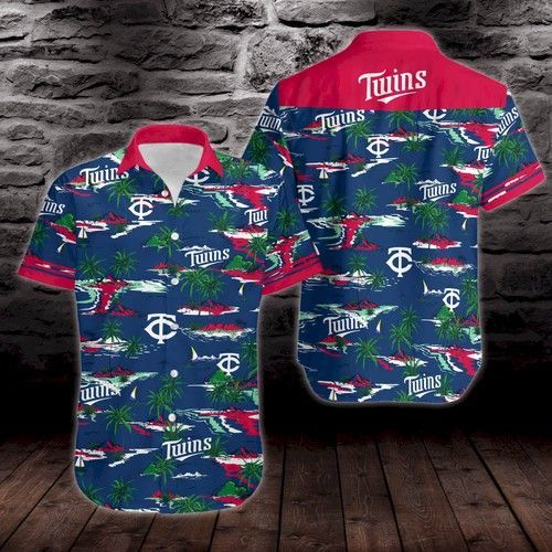 Minnesota Twins Summer Beautiful Seamless Island Pattern Hawaiian Shirt