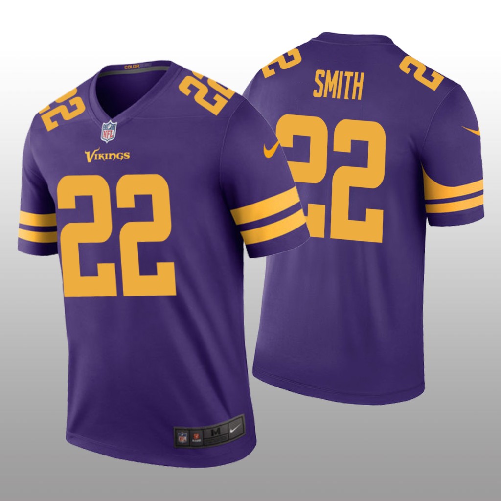 Minnesota Vikings #22 Harrison Smith Purple legend color rush Jersey - Men's
