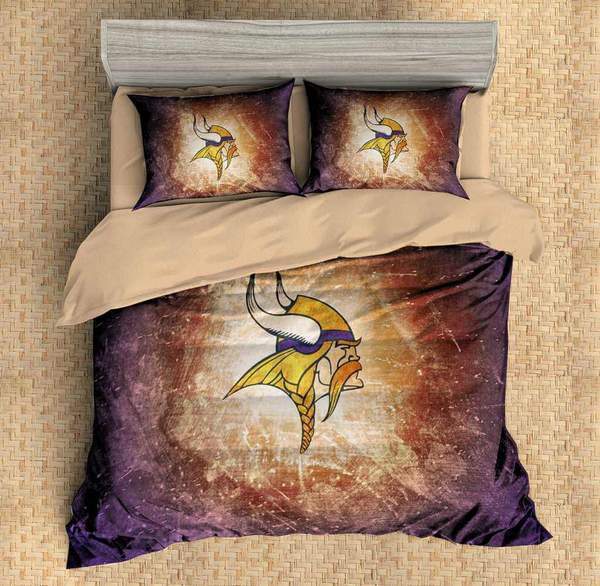 Minnesota Vikings 3D Customized Duvet Cover Bedding Set