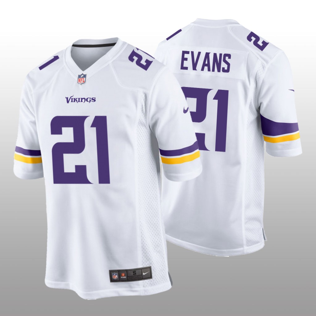 Minnesota Vikings Akayleb Evans White Jersey Game Men's