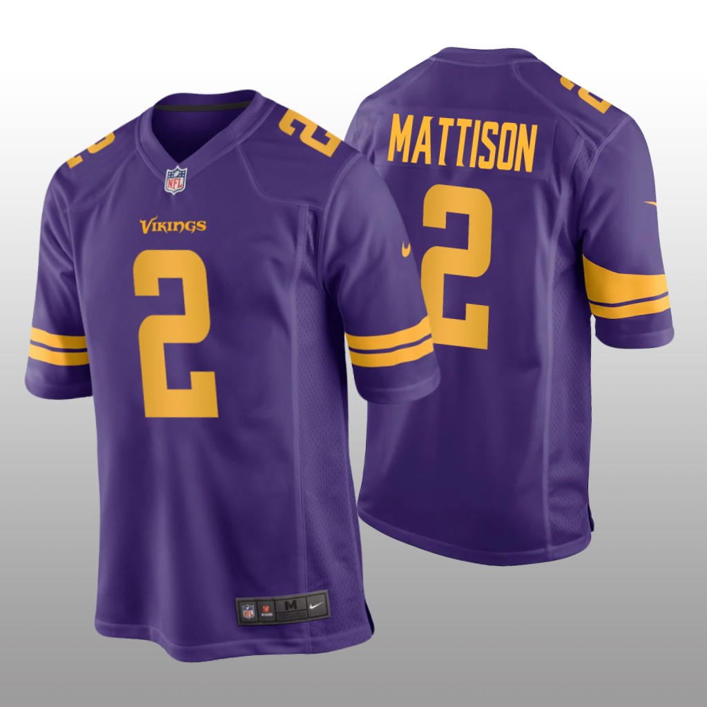 Minnesota Vikings Alexander Mattison Purple Jersey Alternate Game - Men's