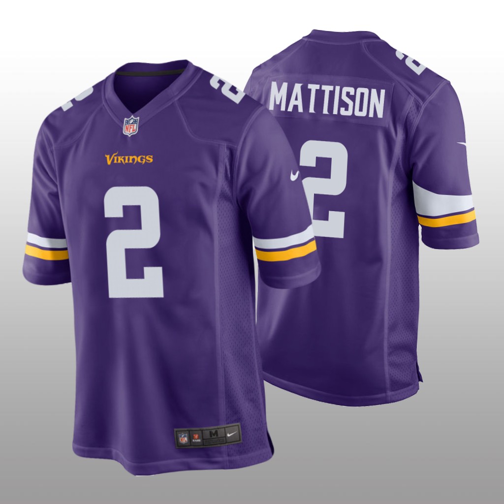 Minnesota Vikings Alexander Mattison Purple Jersey Game - Men's