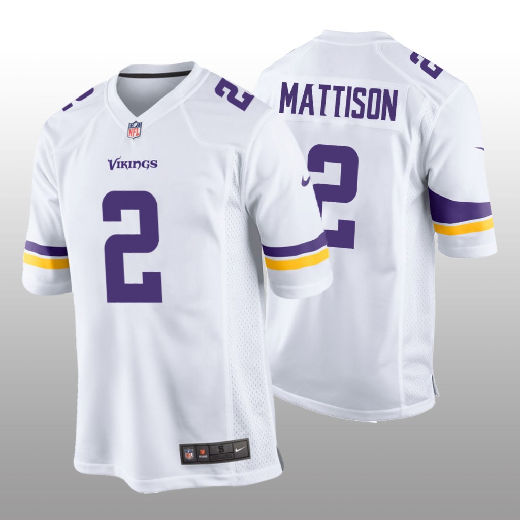 Minnesota Vikings Alexander Mattison White Jersey Game - Men's