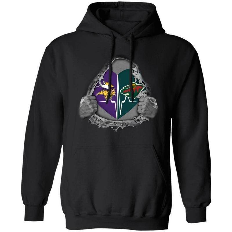 Minnesota Vikings And Minnesota Wild In My Heart Hoodie For Fans