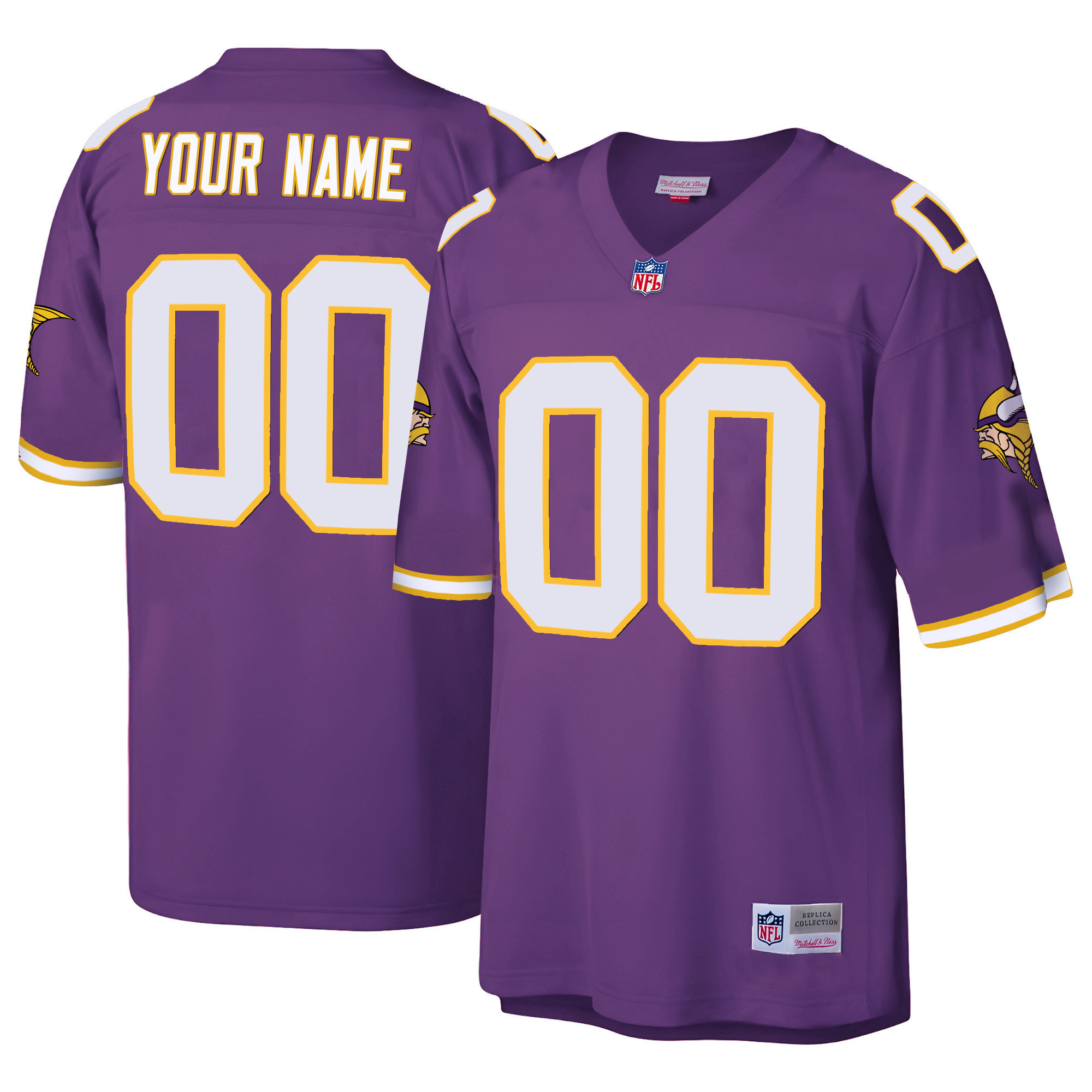 Minnesota Vikings Big & Tall 1998 Retired Custom Purple Jersey - All Stitched