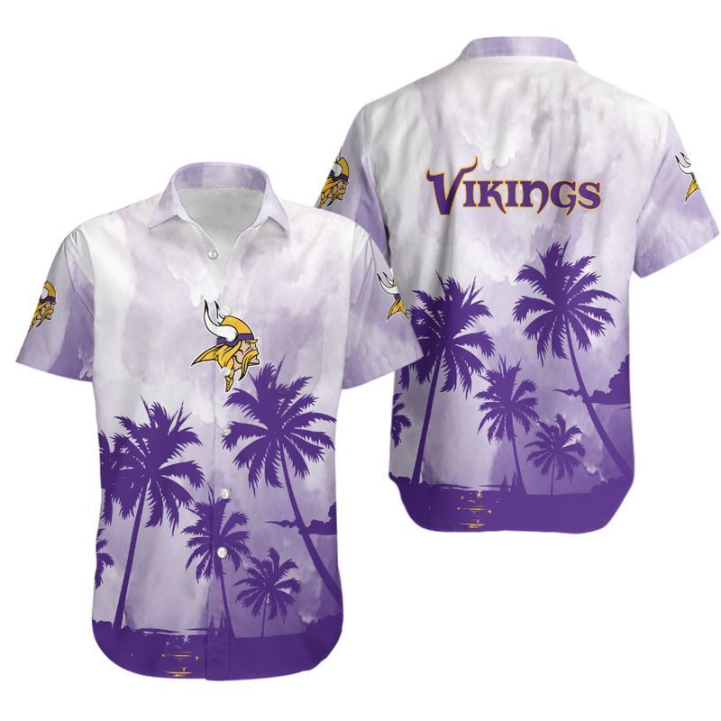 Minnesota Vikings Coconut Trees1 Hawaiian Shirt