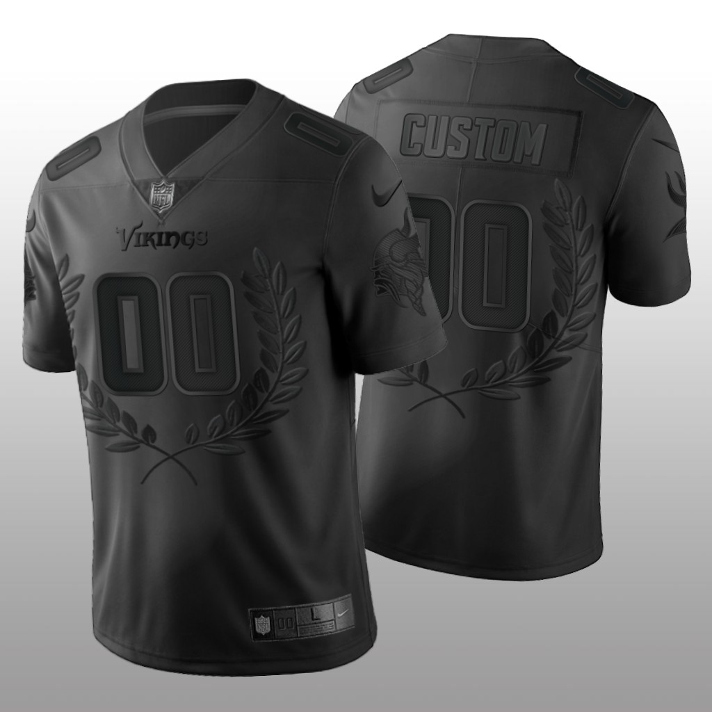Minnesota Vikings Custom Black Limited Jersey NFL MVP Men's