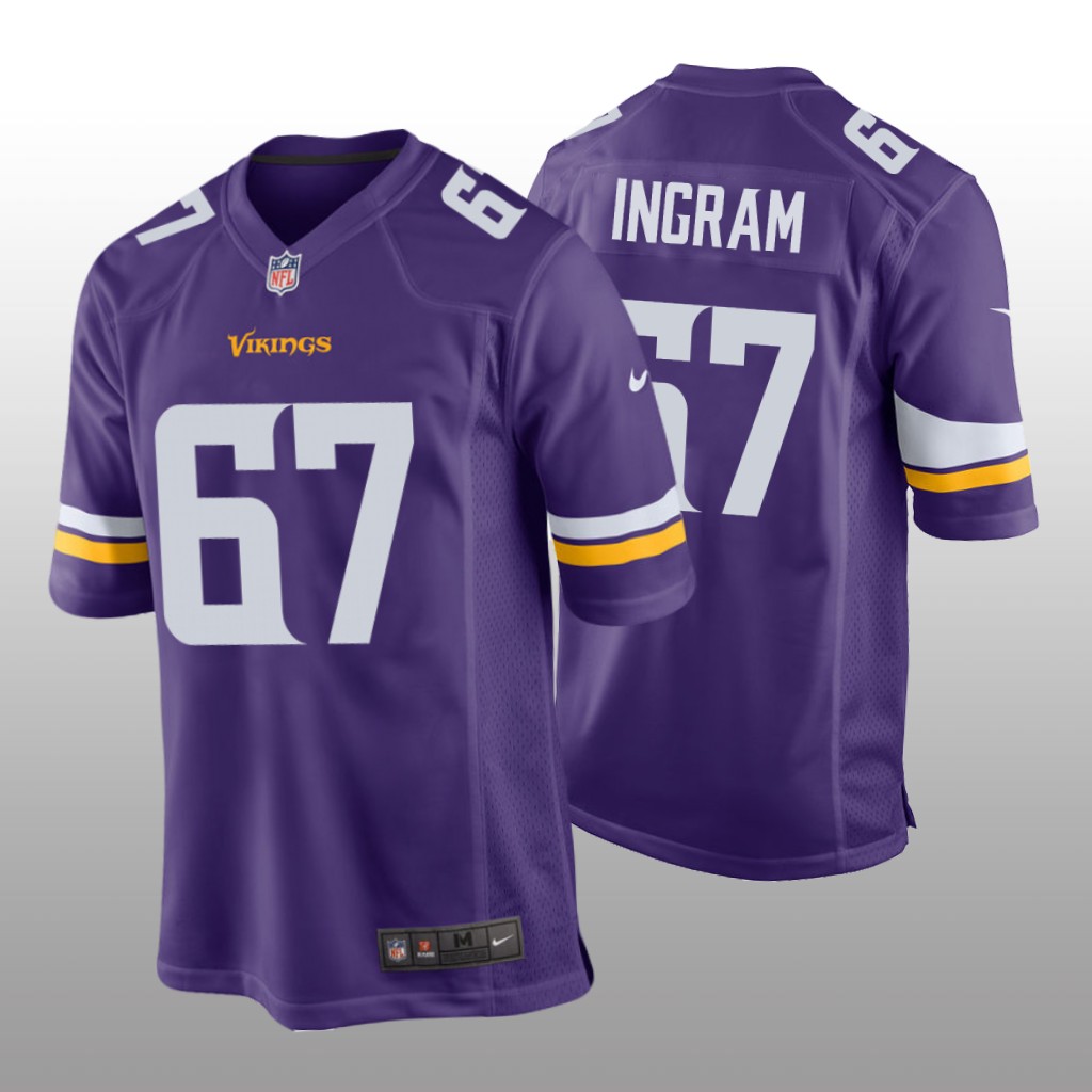 Minnesota Vikings Ed Ingram Purple Jersey Game Men's
