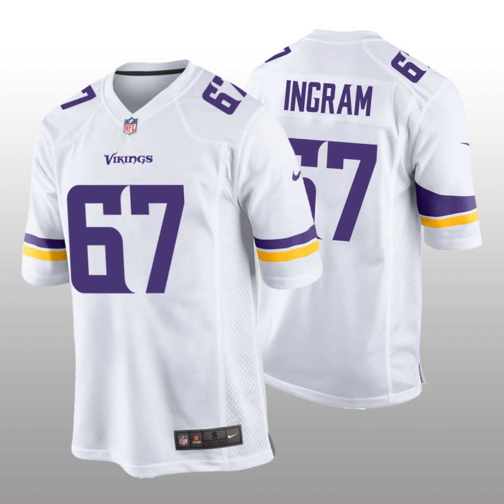Minnesota Vikings Ed Ingram White Jersey Game Men's