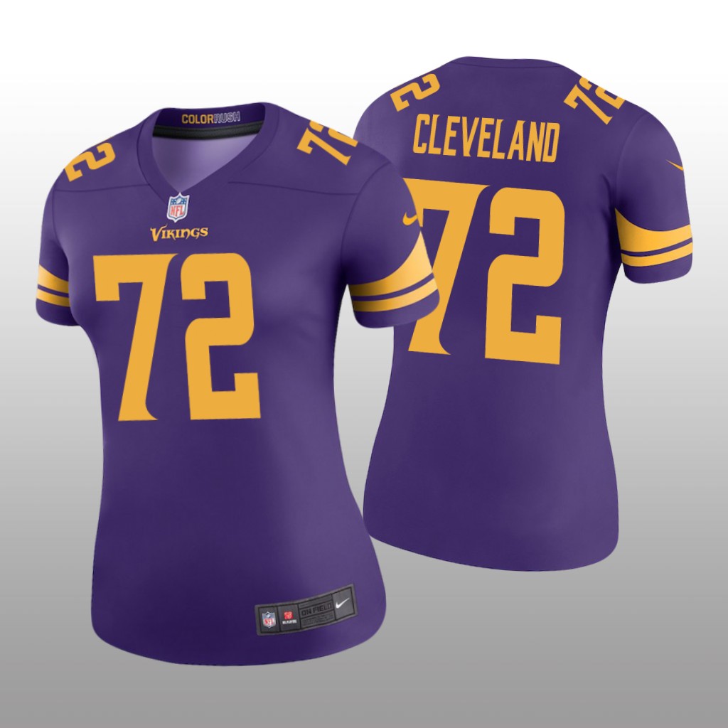 Minnesota Vikings Ezra Cleveland Purple Jersey Color Rush Legend – Women’s