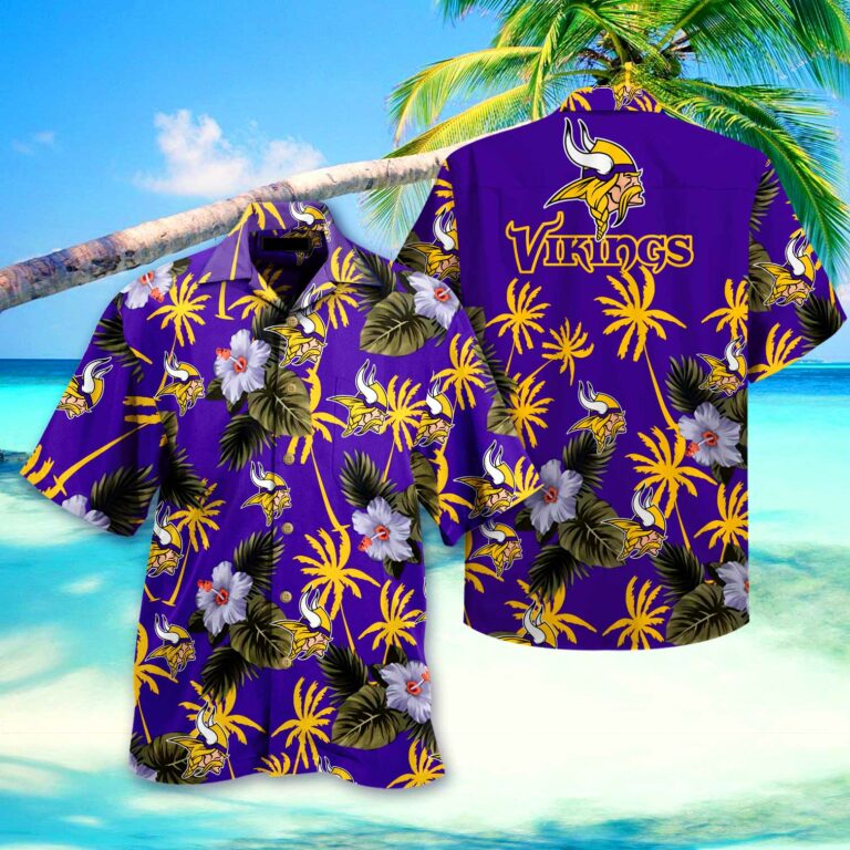 Minnesota Vikings Flower Summer Hawaiian Shirt