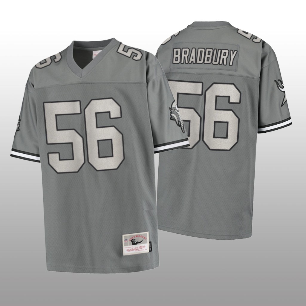 Minnesota Vikings Garrett Bradbury Charcoal Jersey 1998 Metal - Men's