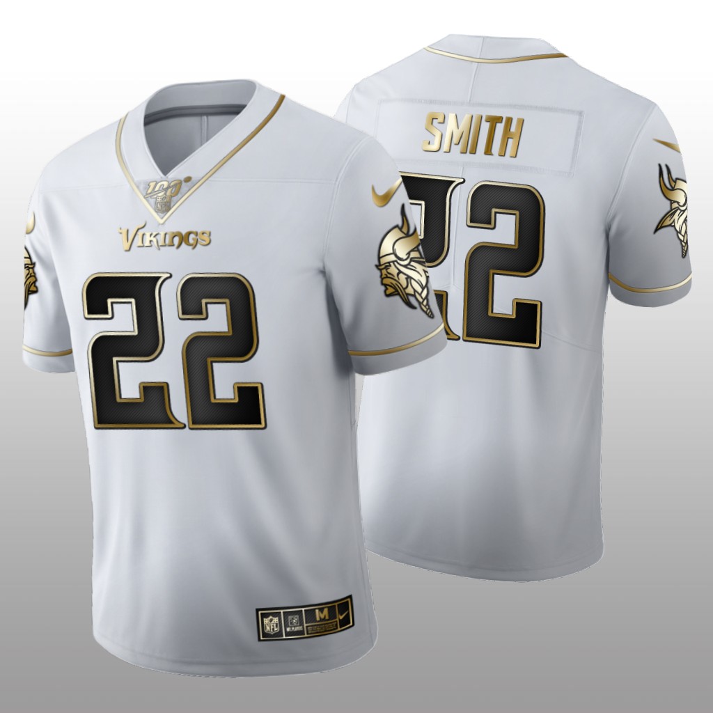 Minnesota Vikings Harrison Smith White Golden Edition Jersey 100th Season Men's