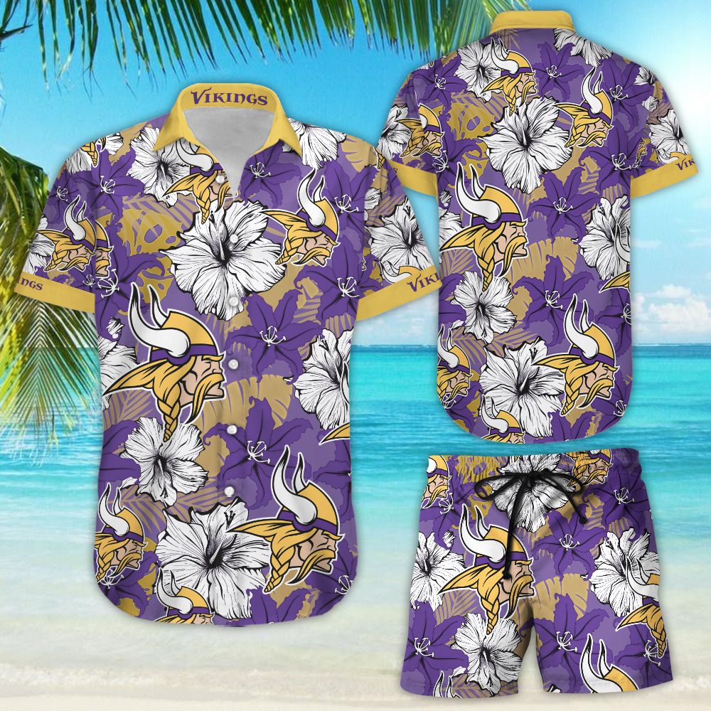 Minnesota Vikings Hawaiian Aloha Shirt Hawaiians Beach Shirt