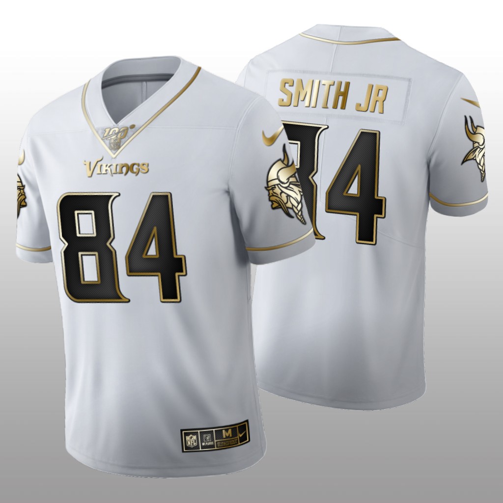 Minnesota Vikings Irv Smith Jr. White Golden Edition Jersey 100th Season Men's