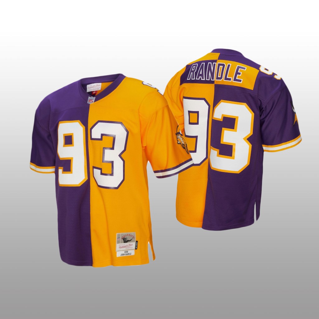 Minnesota Vikings John Randle Purple Gold 1998 Split Legacy - Men's