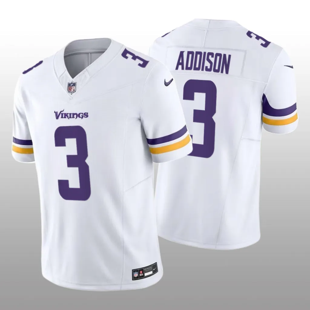Minnesota Vikings Jordan Addison White Jersey Vapor F.U.S.E. Limited - Men's