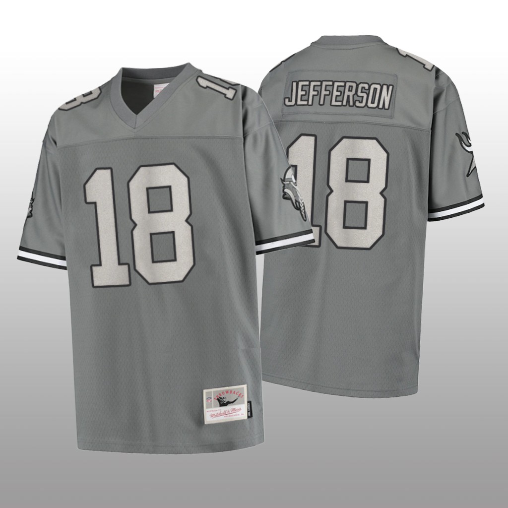 Minnesota Vikings Justin Jefferson Charcoal Jersey 1998 Metal - Men's