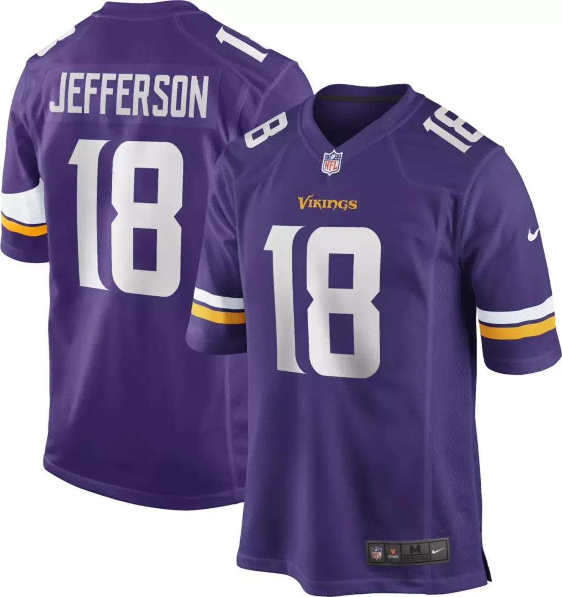 Minnesota Vikings Justin Jefferson Home Purple Game Jersey - All Stitched