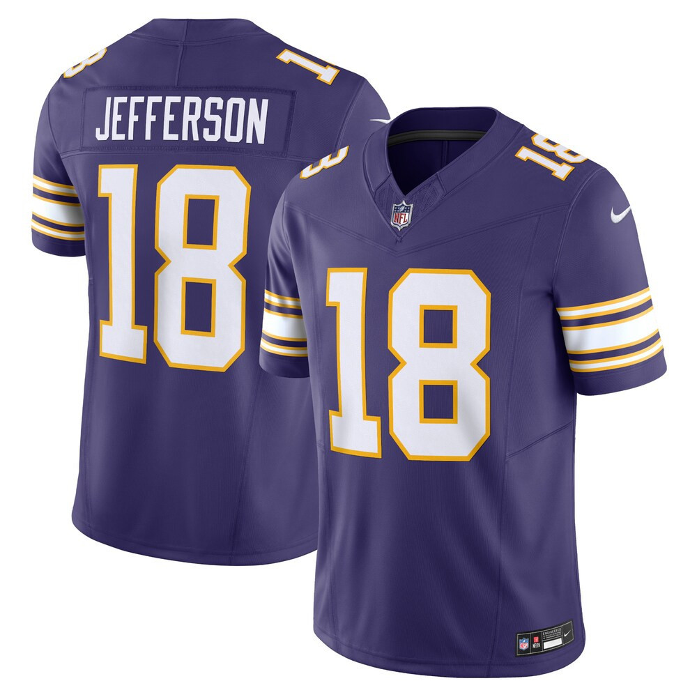 Minnesota Vikings Justin Jefferson Purple F.U.S.E. Limited Jersey - All Stitched
