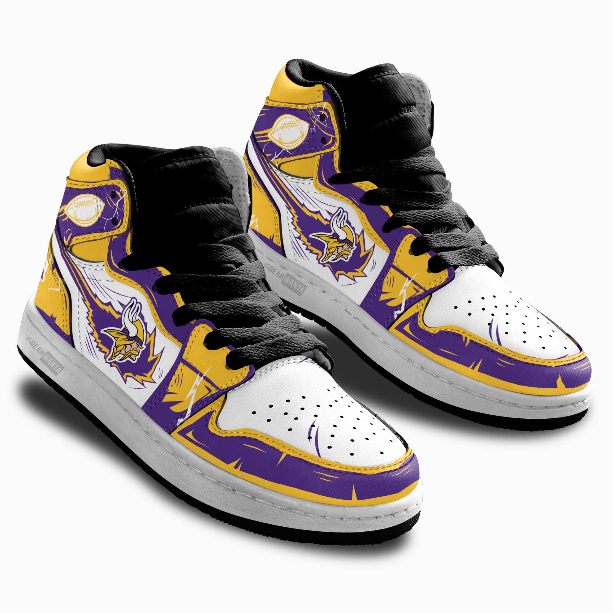 Minnesota Vikings Kid Sneakers For Kids, Air Jordan Hightop