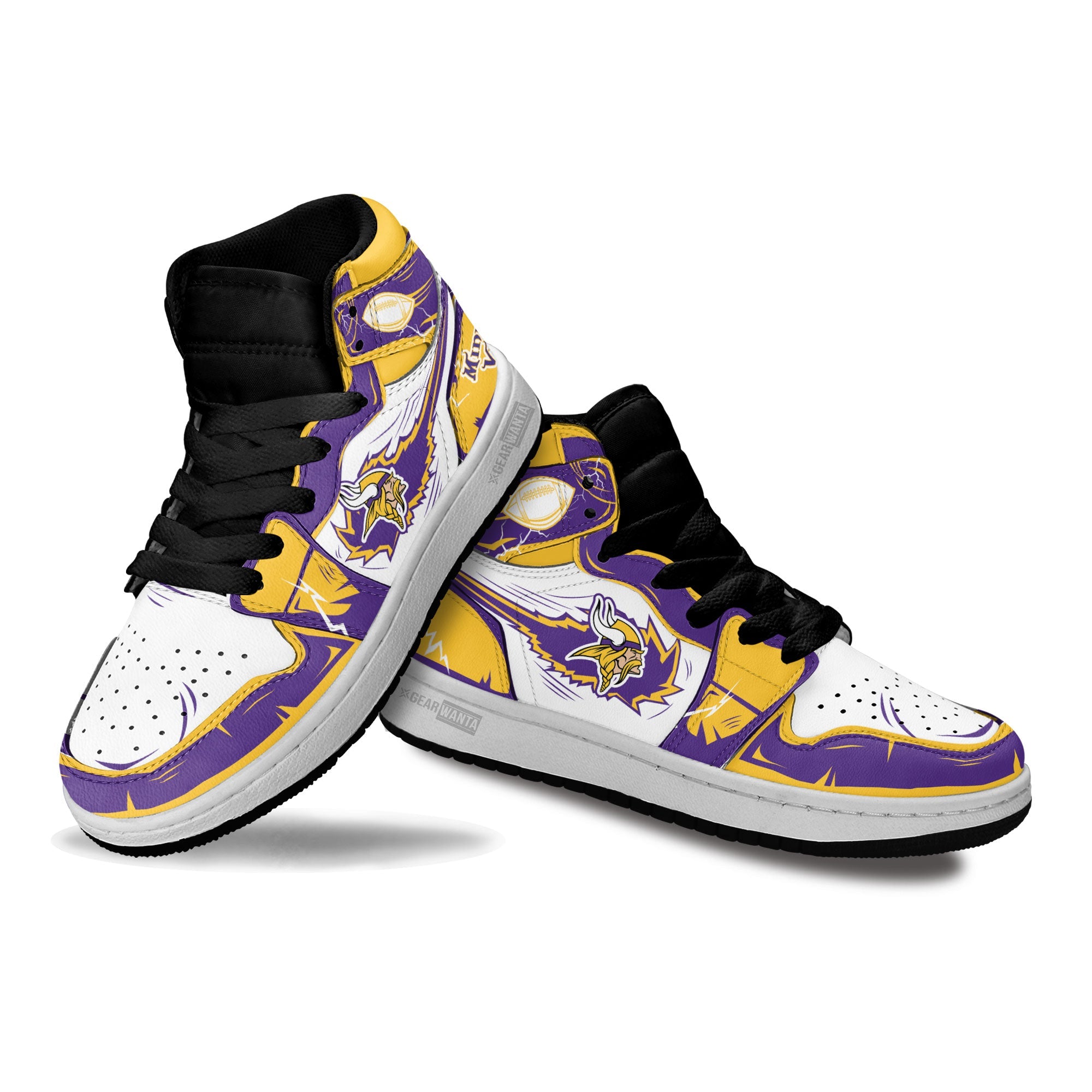 Minnesota Vikings Kid Sneakers For Kids, Air Jordan Hightop