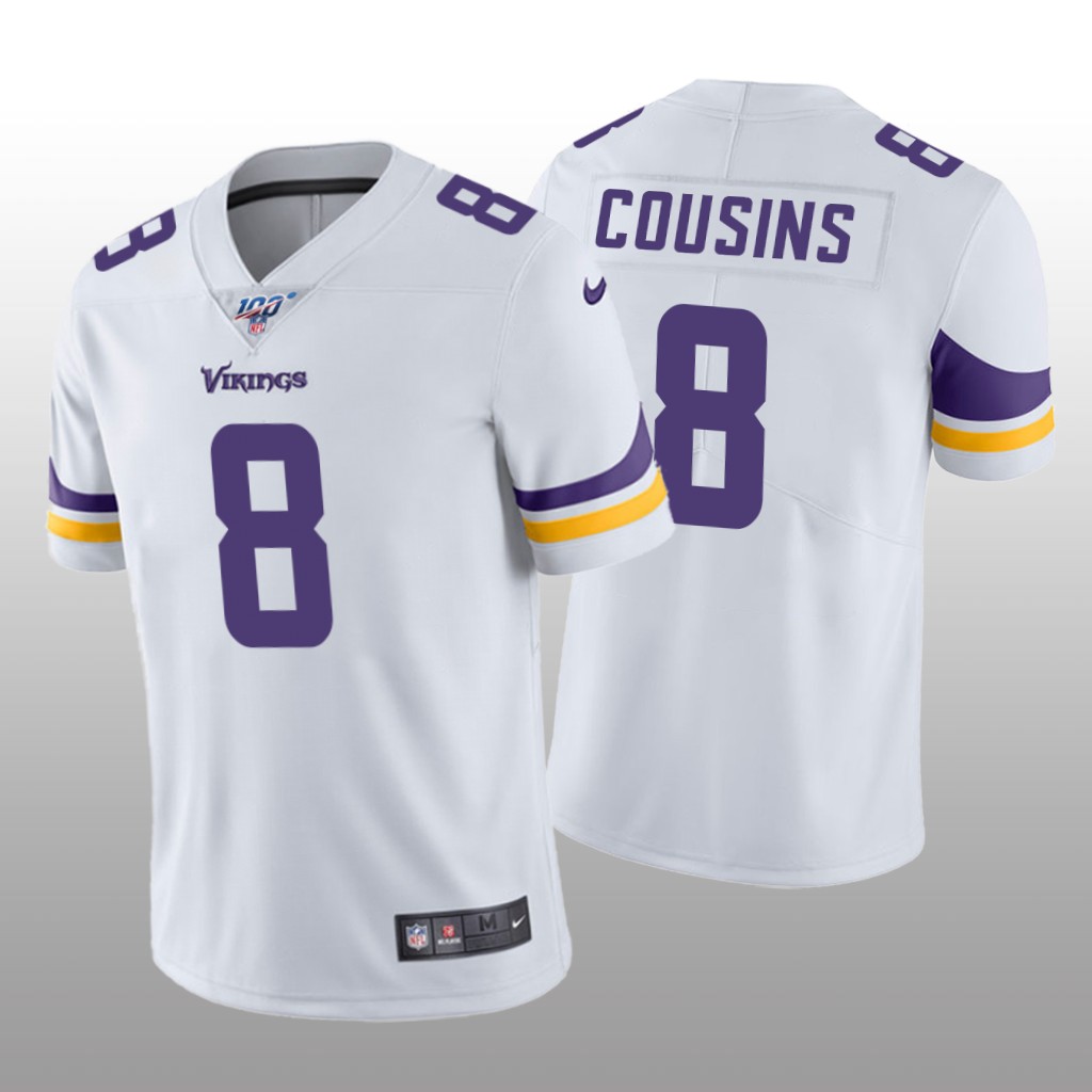 Minnesota Vikings Kirk Cousins White Vapor Limited Jersey 100th Season - Men's