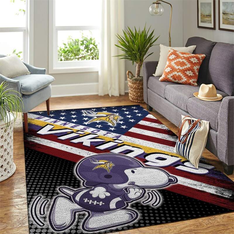 Minnesota Vikings Living Room Area Rectangle Rug