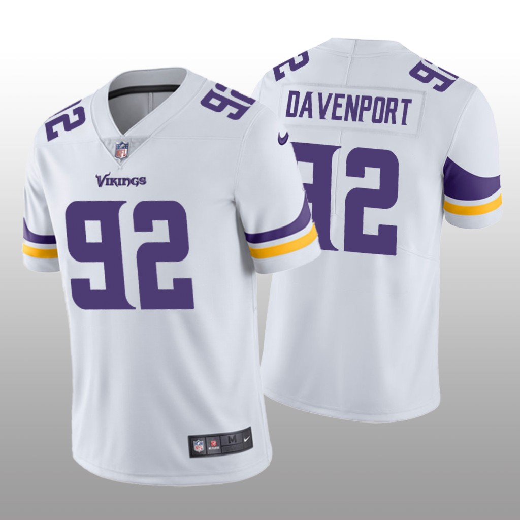 Minnesota Vikings Marcus Davenport White Jersey Vapor Limited - Men's