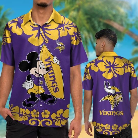 Minnesota Vikings Mickey Hawaiian Shirt