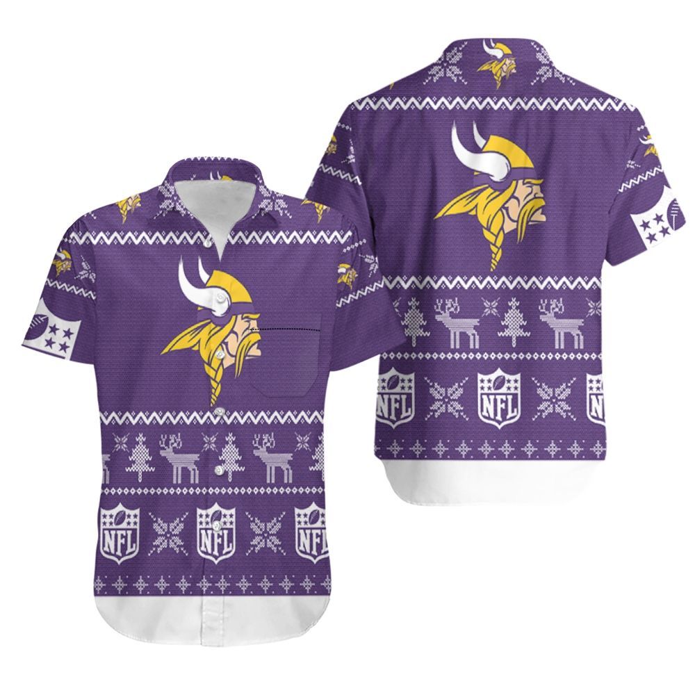 Minnesota Vikings nfl christmas printed Hawaiian Shirt