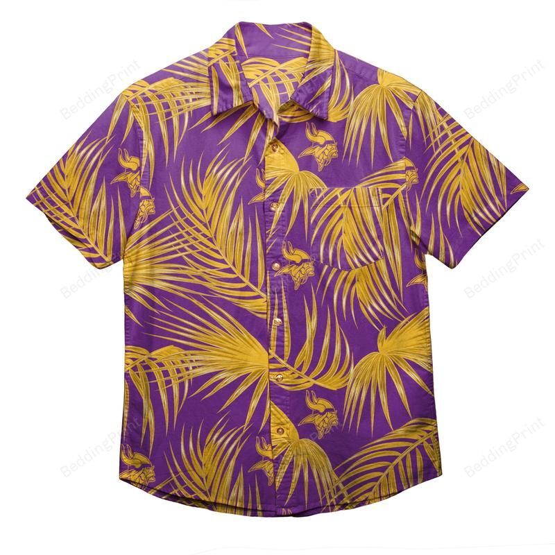 Minnesota Vikings Nfl Men’S Hawaiian Shirt