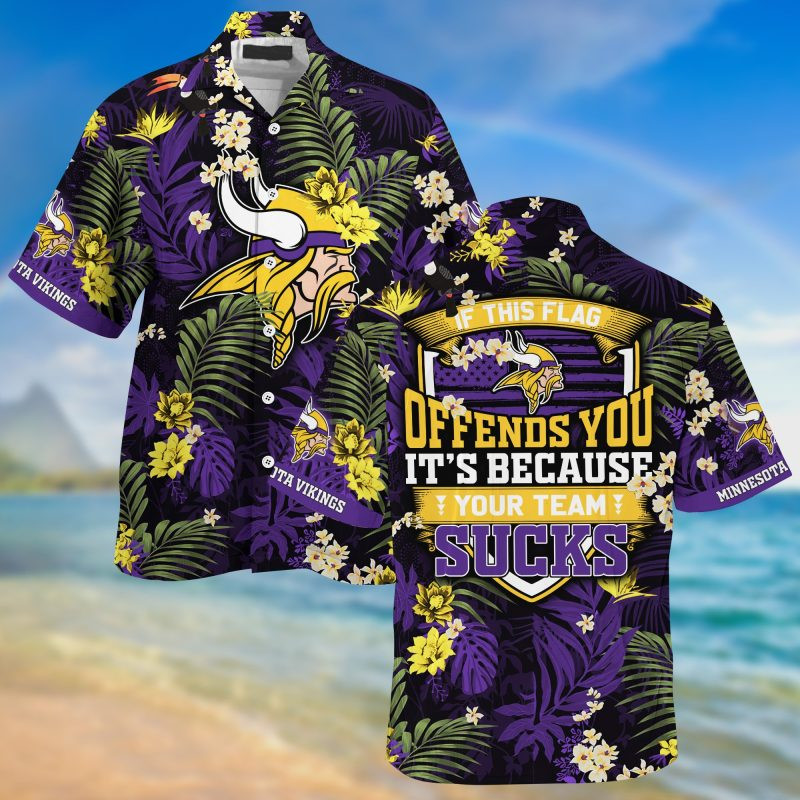 Minnesota Vikings NFL Summer – Hawaii Shirt For This Season – Gift For Sport Lovers With Tropical Patterns