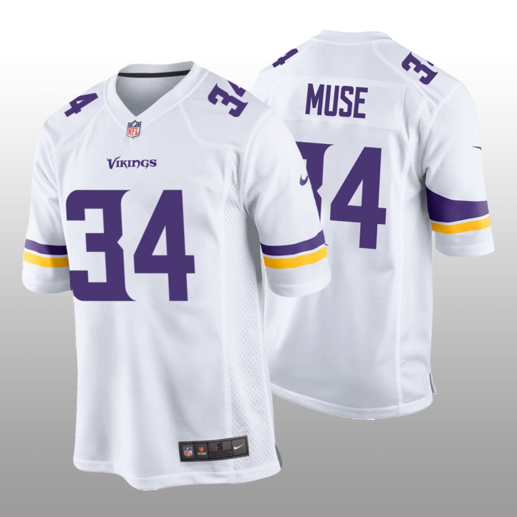 Minnesota Vikings Nick Muse White Jersey Game Men's
