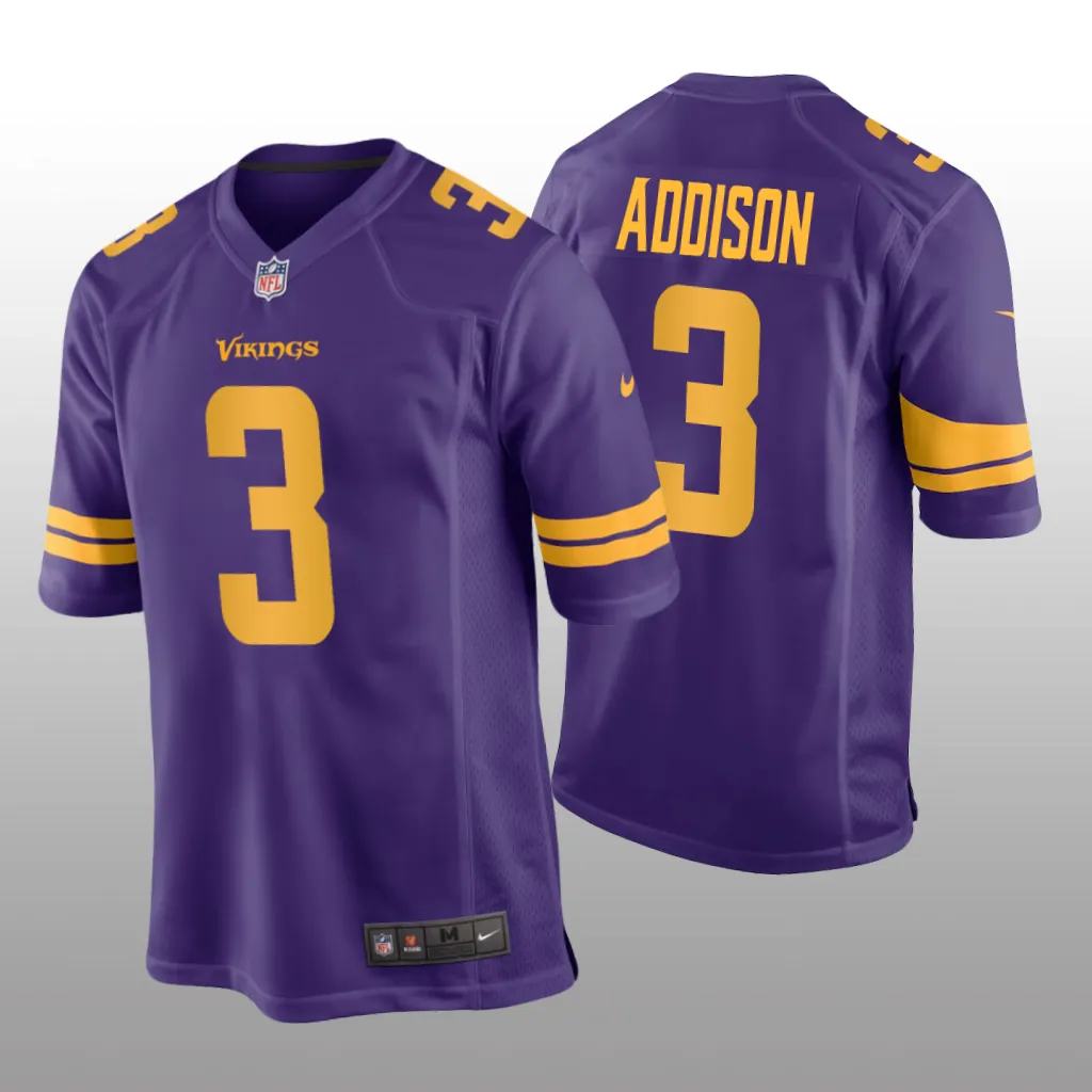 Minnesota Vikings Purple 2023 NFL Draft Jordan Addison Alternate Game Jersey