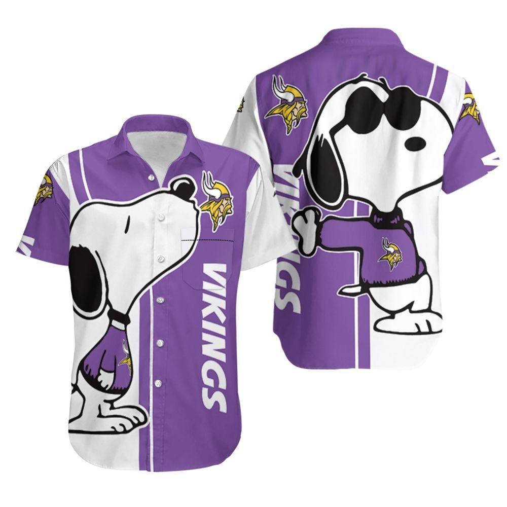 Minnesota Vikings Snoopy Lover Printed Hawaiian Shirt