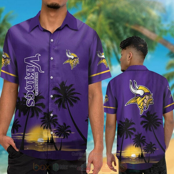 Minnesota Vikings Sun Hawaiian Shirt
