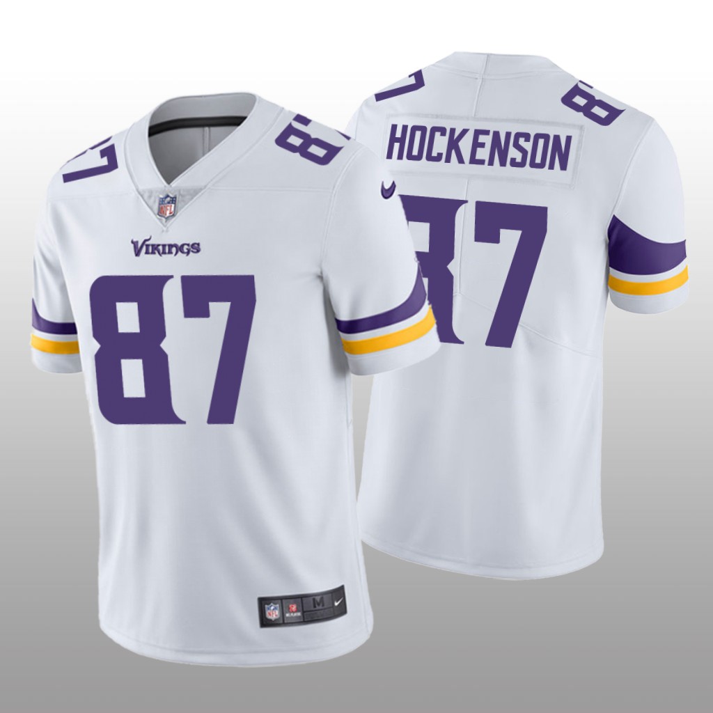 Minnesota Vikings T.J. Hockenson White Jersey Vapor Limited - Men's