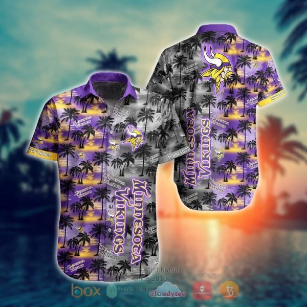Minnesota Vikings Tropical Beach Hawaiian Shirt