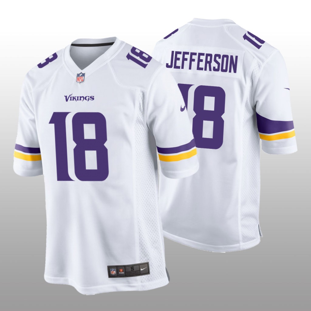 Minnesota Vikings White 2020 NFL Draft Justin Jefferson Game Jersey
