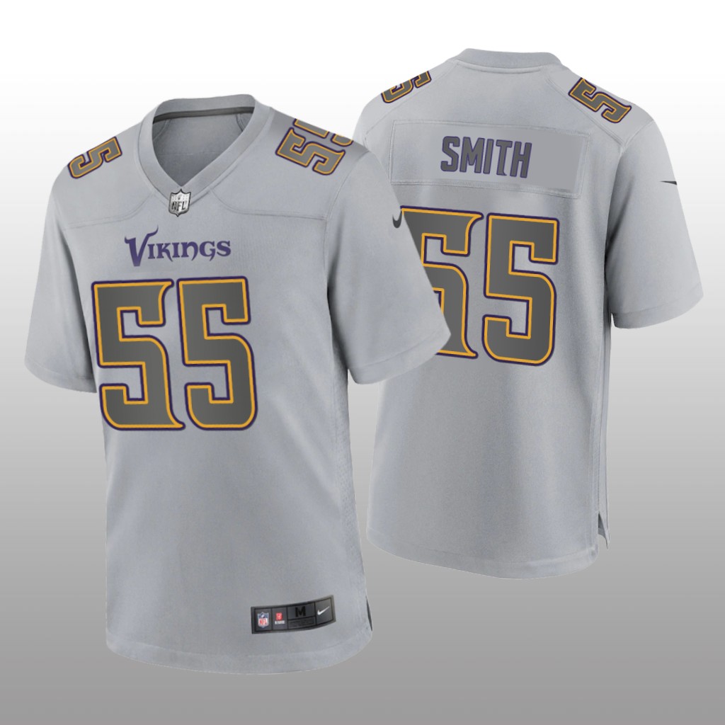 Minnesota Vikings Za'Darius Smith Gray Jersey Atmosphere Fashion Game - Men's