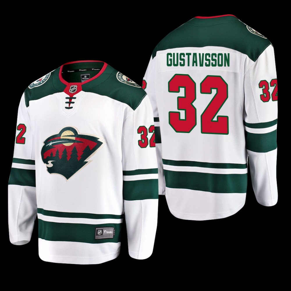 Minnesota Wild #32 Filip Gustavsson White 2022 Away Breakaway Player Jersey