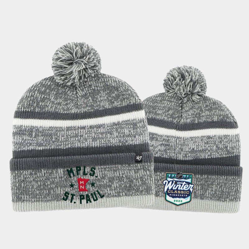 Minnesota Wild 2022 Winter Classic Unisex KNIT Gray Knit Hat