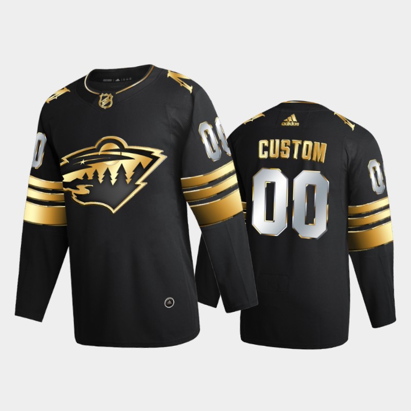 Minnesota Wild Custom #00 2020-21 Golden Edition Black Limited Jersey