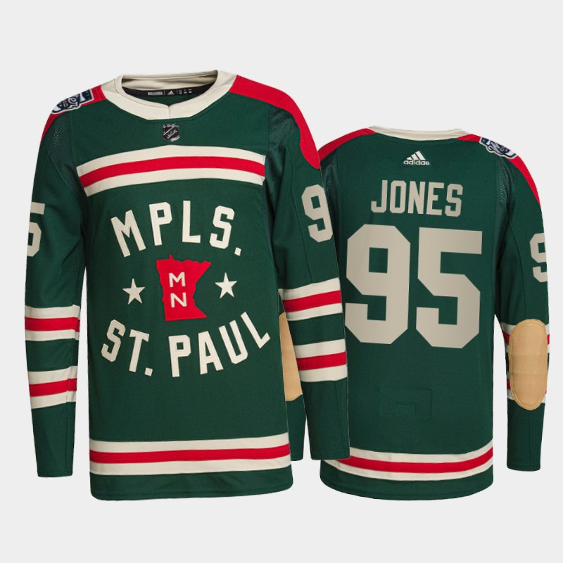 Minnesota Wild Hunter Jones #95 2022 Winter Classic Green Jersey