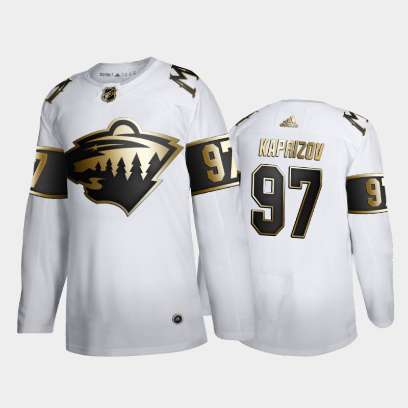 Minnesota Wild Kirill Kaprizov #97 Golden Edition White Jersey