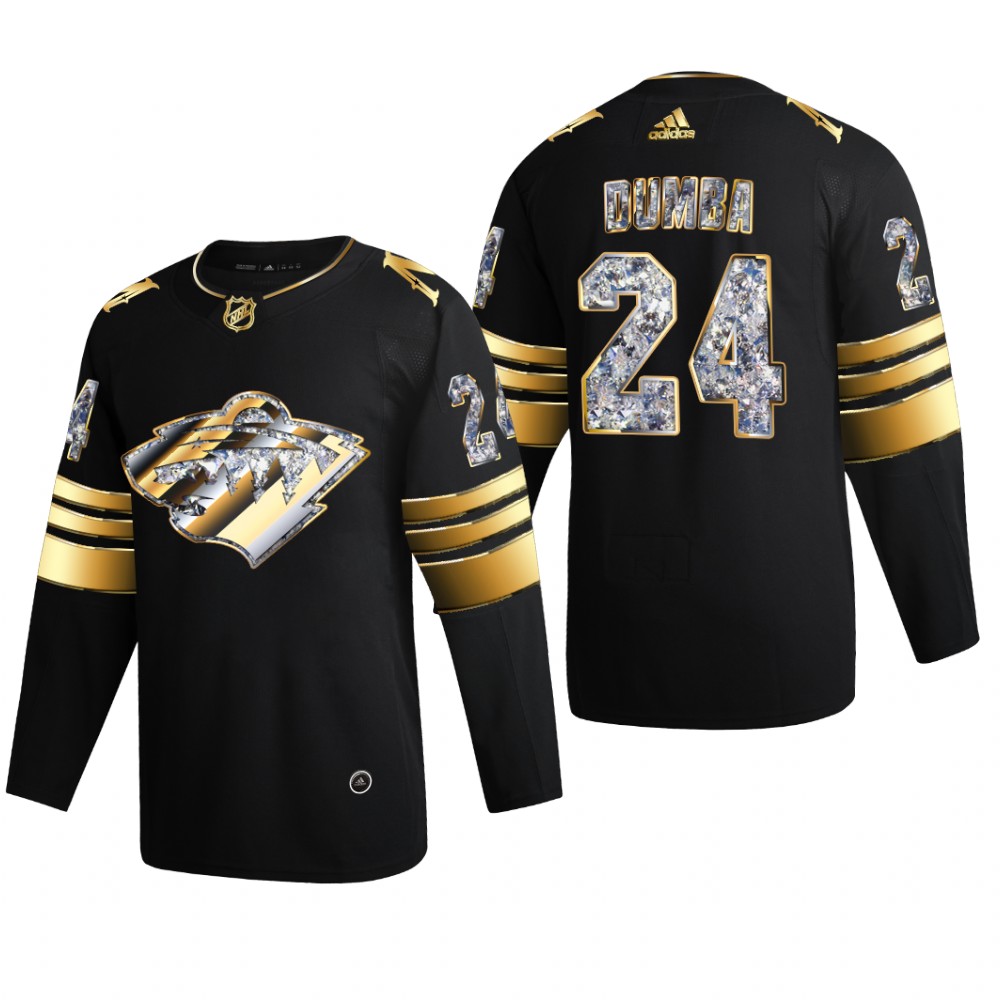 Minnesota Wild Matt Dumba #24 Diamond Edition 2022 Stanley Cup Playoffs Black Jersey