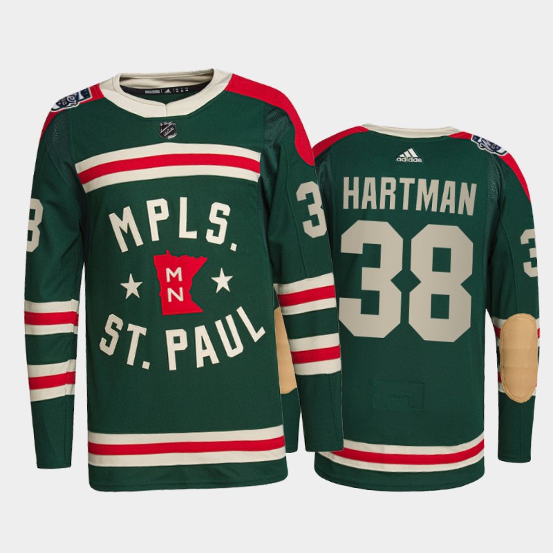 Minnesota Wild Ryan Hartman #38 2022 Winter Classic Green Jersey
